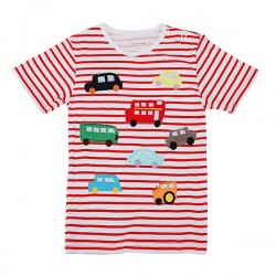 2015 New Little Maven Colorful Boat Baby Children Boy Cotton Short Sleeve T-shirt Top