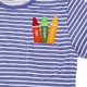 2015 New Little Maven Light Blue Stripe Crayon Baby Children Boy Cotton Short Sleeve