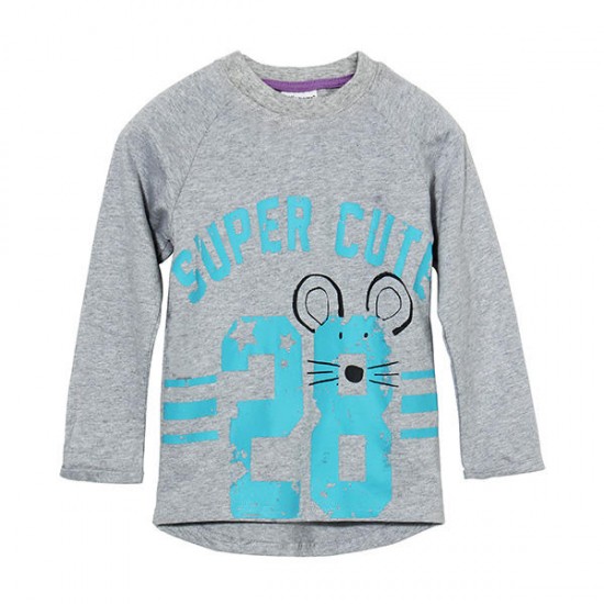 2015 New Little Maven Lovely Number Baby Children Boy Cotton Long Sleeve Top