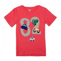 2015 New Little Maven Lovely Number Baby Children Boy Cotton Short Sleeve T-shirt Top