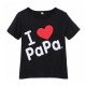 Baby Short Sleeved T-shirt I Love Papa Mama Children Clothes