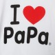 Baby Short Sleeved T-shirt I Love Papa Mama Children Clothes