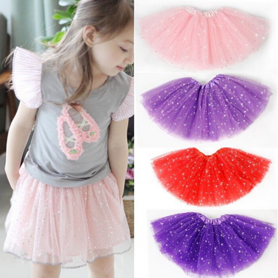 Baby Girls Princess Sequins Ballet Dance Tutu Skirt