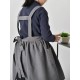 Children Girls Japanese Style Gardening Cooking Cotton Linen Aprons Dress with Pockets