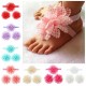 3pcs a Set Lace Flower Hair Band Soft Elastic Wear Accessories Barefoot Art Feet Baby Girls Headbrand