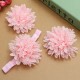 3pcs a Set Lace Flower Hair Band Soft Elastic Wear Accessories Barefoot Art Feet Baby Girls Headbrand