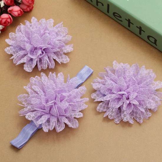 3pcs a Set Lace Flower Hair Band Soft Elastic Wear Accessories Barefoot Art Feet Baby Girls Headbrand 3pcs a Set Lace Flower Hair Band Soft Elastic Wear Accessories Barefoot Art Feet Baby Girls Headbrand