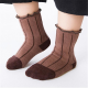 5 Pairs Kids Cotton Thickened Socks Lace Terry Crew Vertical Stripes Boneless Socks