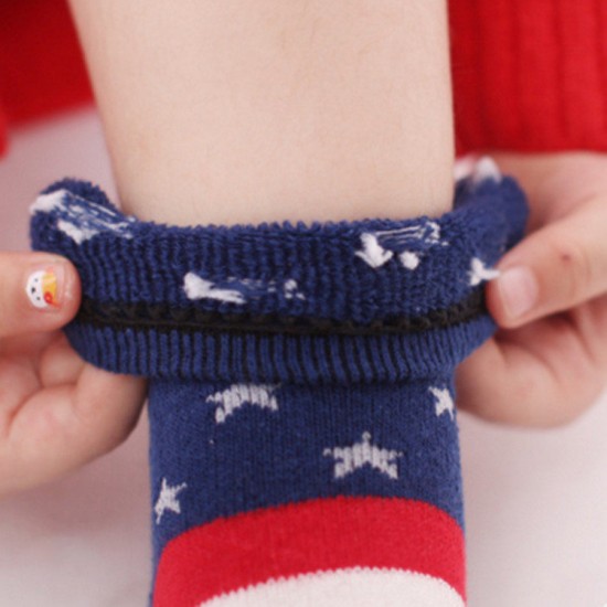 5 Pairs/Lot Cotton British Flag Mix Color Socks Stripe Dot Ventilation Children Socks