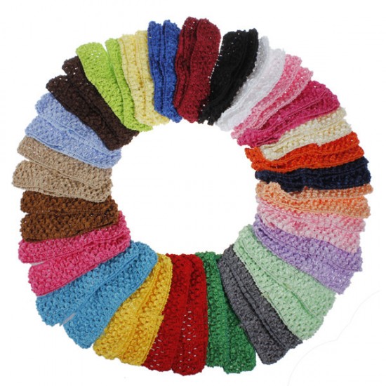 50 Bulk Girls Baby Toddler Crochet Headbrand Hair Band