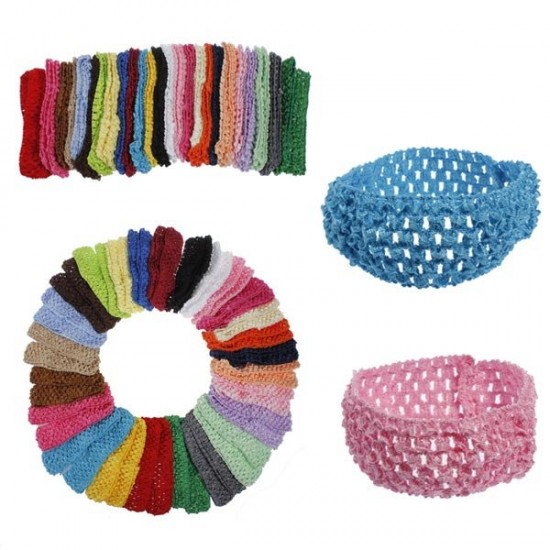 50 Bulk Girls Baby Toddler Crochet Headbrand Hair Band