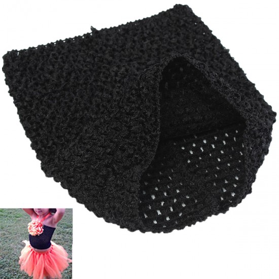 9 inch Children Girls Crochet Tube Top Elastic Waistband Head Hair Band DIY Girls Tutu Fluffy Skirt Wrap Chest 9 inch Children Girls Crochet Tube Top Elastic Waistband Head Hair Band DIY Girls Tutu Fluffy Skirt Wrap Chest