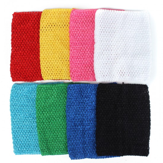 9 inch Children Girls Crochet Tube Top Elastic Waistband Head Hair Band DIY Girls Tutu Fluffy Skirt Wrap Chest