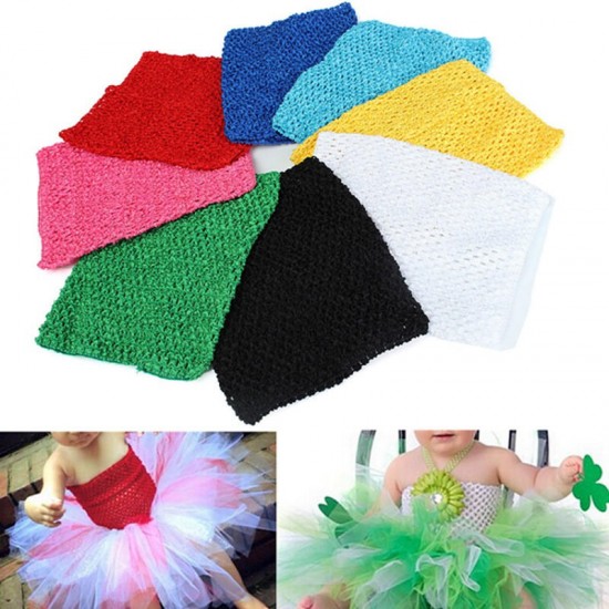 9 inch Children Girls Crochet Tube Top Elastic Waistband Head Hair Band DIY Girls Tutu Fluffy Skirt Wrap Chest 9 inch Children Girls Crochet Tube Top Elastic Waistband Head Hair Band DIY Girls Tutu Fluffy Skirt Wrap Chest
