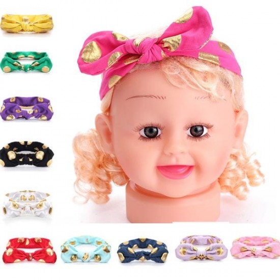 Baby Bowknot Rabbit Ears Knot Dot Pure Cotton Headbrand Hair Band Hair Accessory