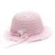 Baby Girl Lace Flower Straw Beach Floppy Hats Sun Visor Cap