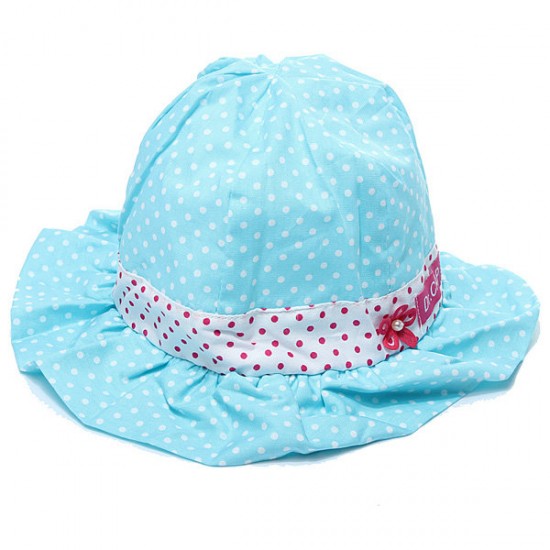 Toddler Baby Girls Sun Polka Dot Hat Bow Lace Cotton Bucket Cap Toddler Baby Girls Sun Polka Dot Hat Bow Lace Cotton Bucket Cap