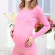 Pregnant Women Comfy Soft Maternity Thermal Underwear Side Open Nursing Seamless Sleepwear Sets