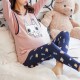 Soft Cotton Long sleeves Leisure Tracksuit Set Breastfeeding Maternity Sleepwear