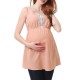 Sleeveless Lace V-neck Maternity Blouse