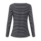 Striped Pattern Long Sleeve Nursing Tops Breast feeding Clothes Tees For Pregnant Women Maternity