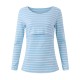 Striped Pattern Long Sleeve Nursing Tops Breast feeding Clothes Tees For Pregnant Women Maternity