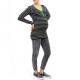 Women Striped Long Sleeve V-neck Casual Breastfeeding Clothing Tops