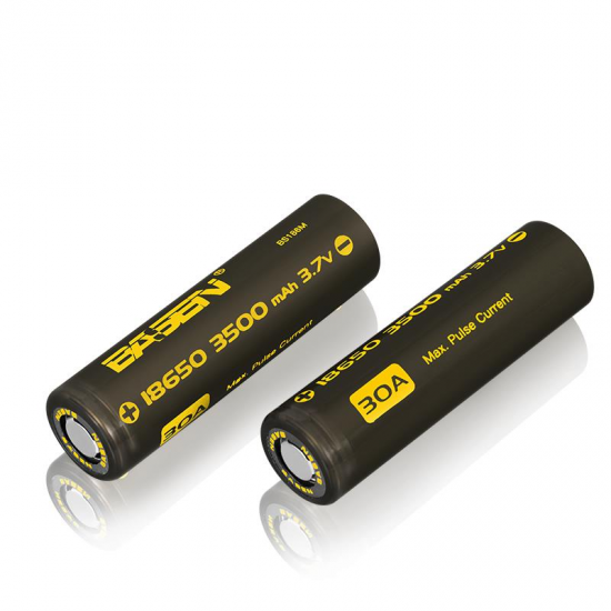 2pcs Basen BS186M 18650 3500mah 3.7V 30A High Drain Flat Top Rechargeable Li-ion Battery
