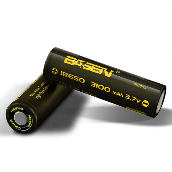 2pcs Basen BS186Q 18650 3100mah 3.7V 40A High Drain Flat Top Rechargeable Li-ion Battery