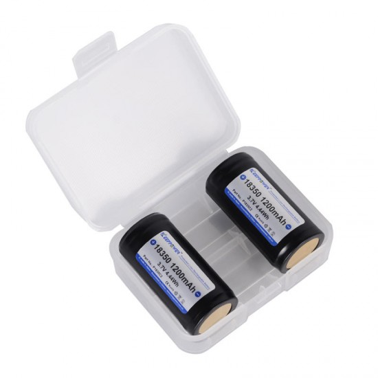 2pcs Keeppower P1835C2 IMR18350 1200mAh 3.7V 10A Rechargeable 18350 Li-ion Battery With Box 2pcs Keeppower P1835C2 IMR18350 1200mAh 3.7V 10A Rechargeable 18350 Li-ion Battery With Box