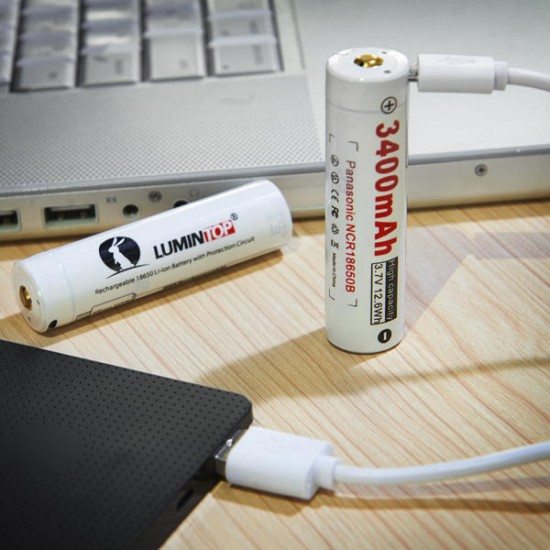 LUMINTOP LM34C Micro-USB 18650 Protected Rechargeable Li-ion Battery