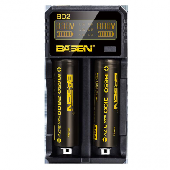 Basen BD2 LCD Display USB Port Smart Li-ion Battery Charger for IMR/Li-ion Battery 18650 21700 Basen BD2 LCD Display USB Port Smart Li-ion Battery Charger for IMR/Li-ion Battery 18650 21700