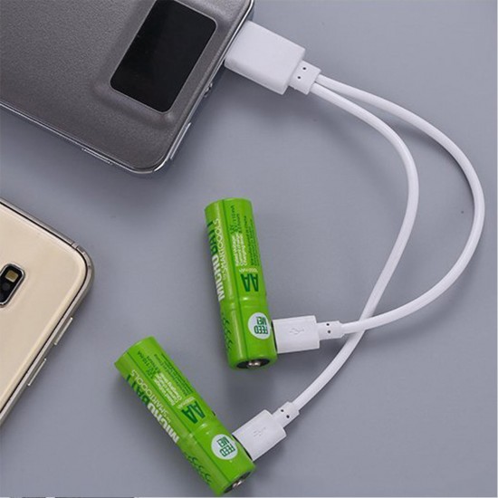 2PCS SMARTOOOLS USB Rechargeable AA/No.5 Ni-MH Battery 2PCS SMARTOOOLS USB Rechargeable AA/No.5 Ni-MH Battery