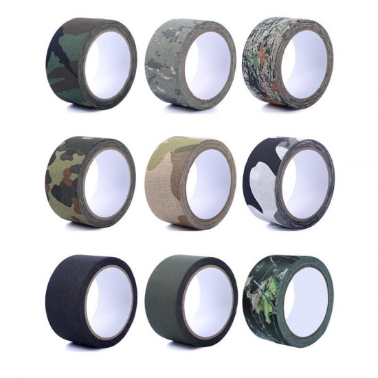 5cm*5m EONBON Outdoor Camping Guise Camouflage Strong Masking Tape For Flashlight Paiting Bike Car Wall Tree Painting Decoration Handle Belt