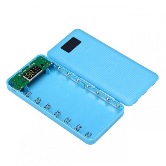 3 in1 7Slots DIY LCD Display Smart  18650 Battery Charger & Mobile Power Bank & LED Flashlight