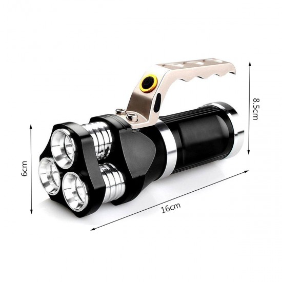 3000LM 3x T6 Super Bright 3Modes Easy Operation 18650 LED Spotlight Flashlight Torch Light