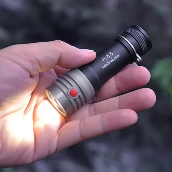 Amutorch AX3 2x XP-L HD 2500LM Stainless Steel EDC Campact 18650 LED Flashlight Outdoor Mini Torch Amutorch AX3 2x XP-L HD 2500LM Stainless Steel EDC Campact 18650 LED Flashlight Outdoor Mini Torch