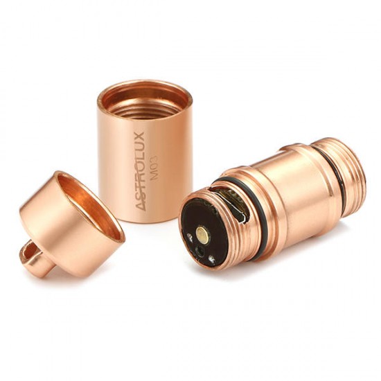 Astrolux M03 Copper XP-G2/XP-G3/nichia 219B 100LM USB Mini LED Flashlight