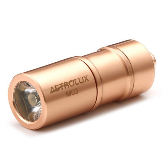 Astrolux M03 Copper XP-G2/XP-G3/nichia 219B 100LM USB Mini LED Flashlight