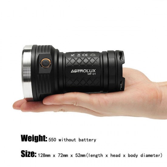 Astrolux MF01 18x XP-G3/Nichia 219C 12000LM Super Bright Searching-Level LED Flashlight 18650