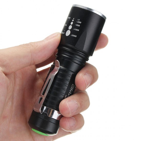 Elfeland 1201  T6 2000LM 5modes Zoomable LED Flashlight 18650/AAA