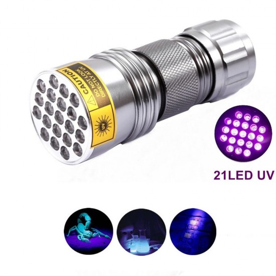 XANES U03 21LEDs 400nm Violet UV LED Flashlight Fluorescence Sterilization Banknote Detection Pen