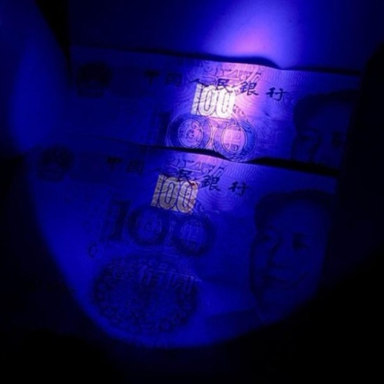 XANES U03 21LEDs 400nm Violet UV LED Flashlight Fluorescence Sterilization Banknote Detection Pen