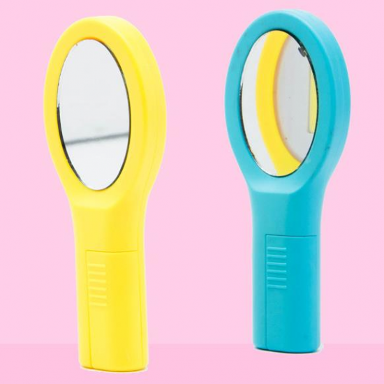 2 in 1 078 COB Portable LED Flashlight Night Light With Makeup Mirror