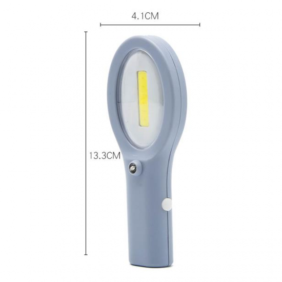 2 in 1 078 COB Portable LED Flashlight Night Light With Makeup Mirror