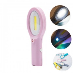 2 in 1 078 COB Portable LED Flashlight Night Light With Makeup Mirror