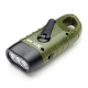 MECO Hand Crank Solar Power Energy LED Flashlight For Camping Hiking