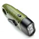 MECO Hand Crank Solar Power Energy LED Flashlight For Camping Hiking