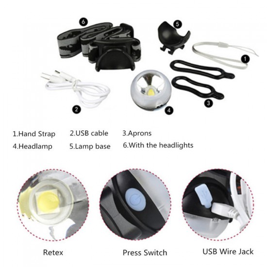 Multi-function Brightness Long-life Rechargeable Portable Outdoor Bikelight Lightweight Headlamp