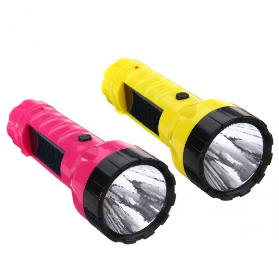 Universal Solar Outdoor Rechargeable LED Flashlight Camping Light Hikng Torch